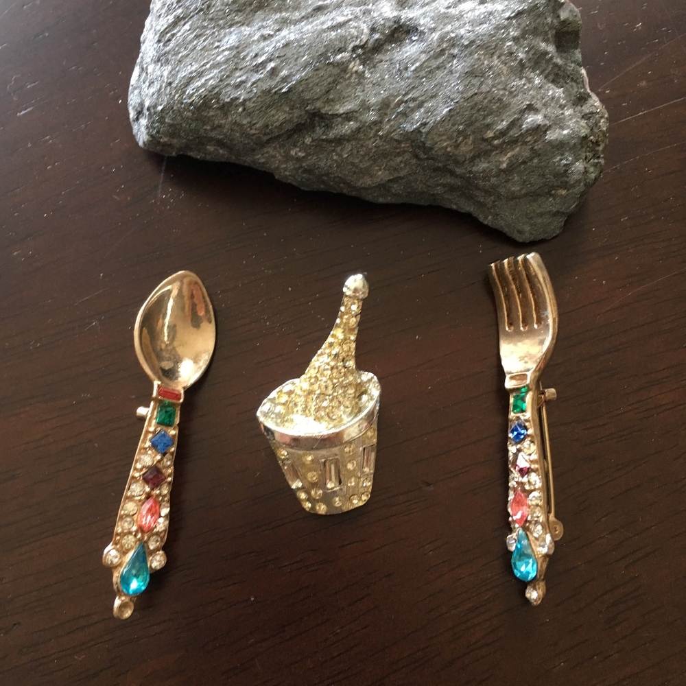 Set of 3 Vintage Brooches